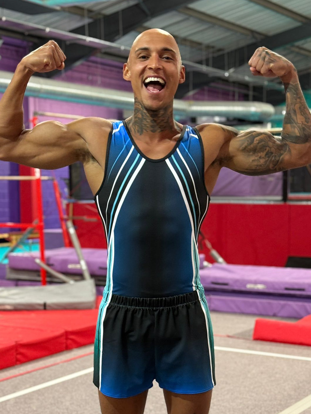 JACOB BLUE - Boys Black and Blue leotard