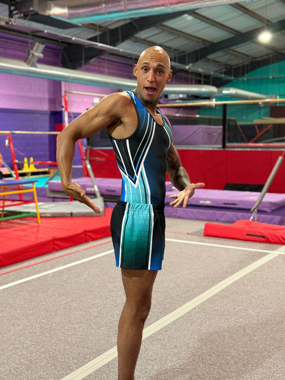 JACOB BLUE - Boys Black and Blue leotard