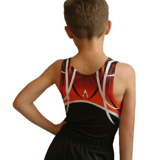 Black, Red and White Sublim Leotard