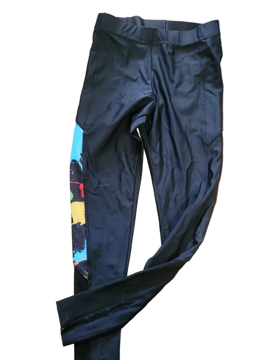 Novo Dance - Girls Black Splash Leggings