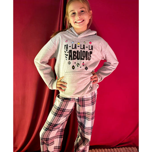 Grey Christmas Hoody Pyjama Set