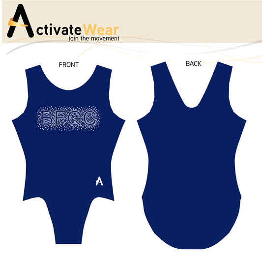 BLANDFORD FORUM GC - Girls Midnight Shimmer sleeveless leotard