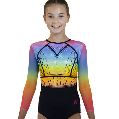 Radiate - Girls Rainbow 3/4 Length Sleeve with Black Details