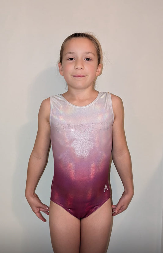 Ombre Shine leotard with Diamante