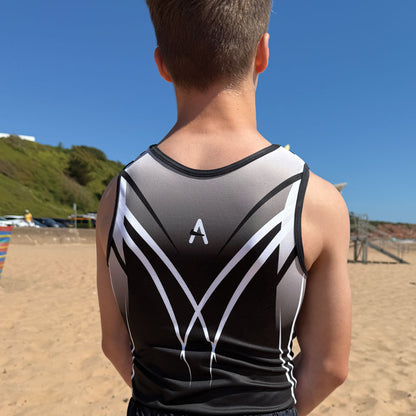 VERDANT - Boys Black and White Sublim leotard